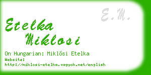 etelka miklosi business card